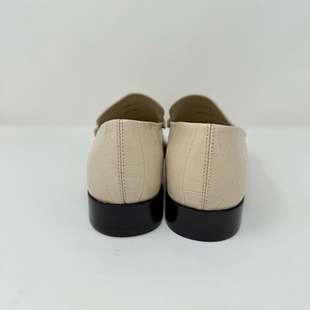 New Vince Naomi Loafer Birch Sand Croc Embossed Sz 7 - Picture 5 of 14